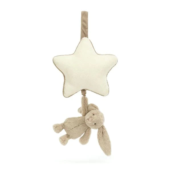 Bashful Beige Bunny Star Musical Pull