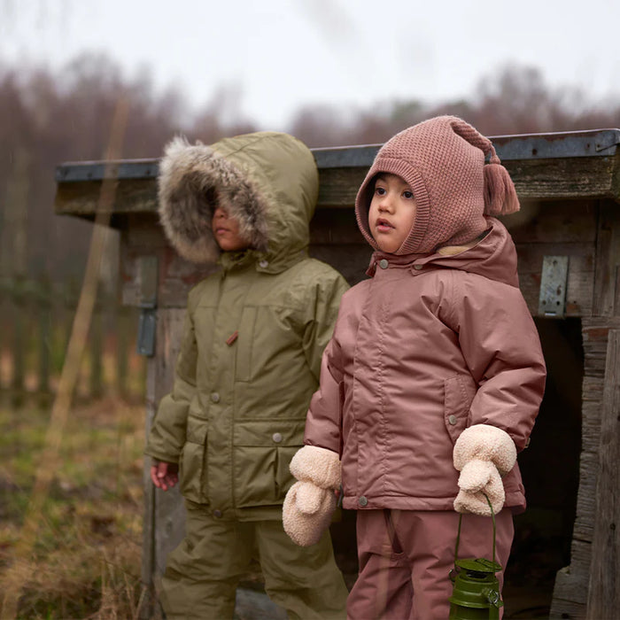 WOLMER TEDDYFLEECE MITTENS. GRS-Savannah Tan