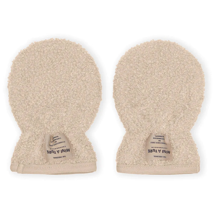 WOLMER TEDDYFLEECE MITTENS. GRS-