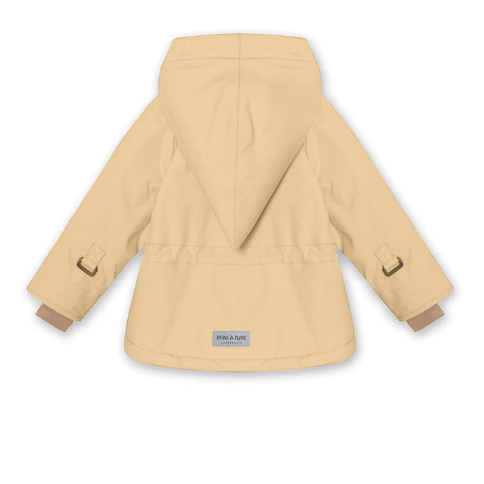 Wang fleece lined winter jacket. GRS-Semolina Sand