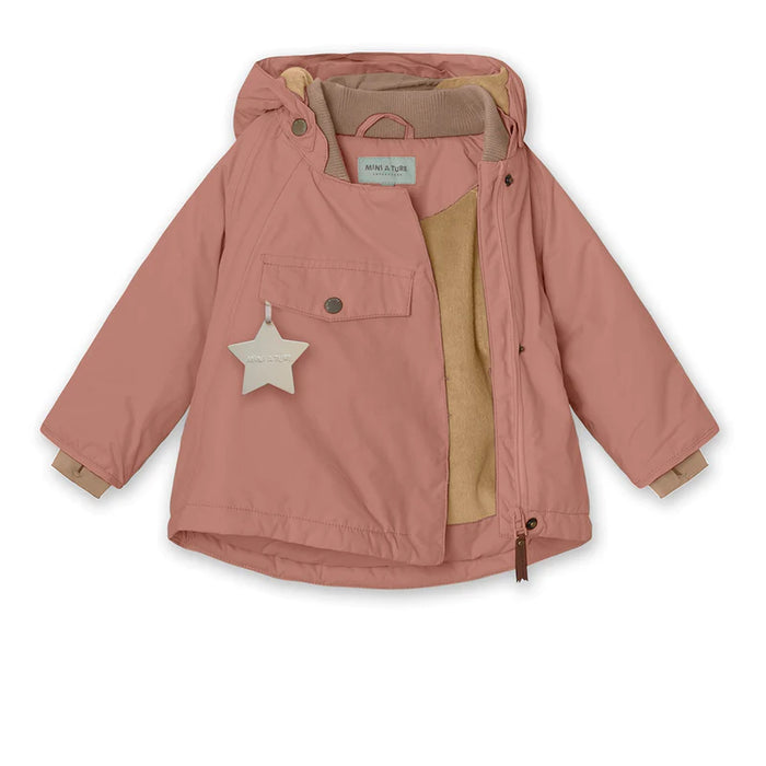 Wang fleece lined winter jacket. GRS-Wood Rose