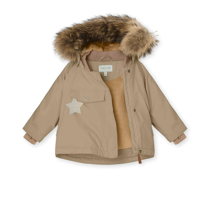 WANG FLEECE LINED WINTER JACKET FUR. GRS-Savannah Tan