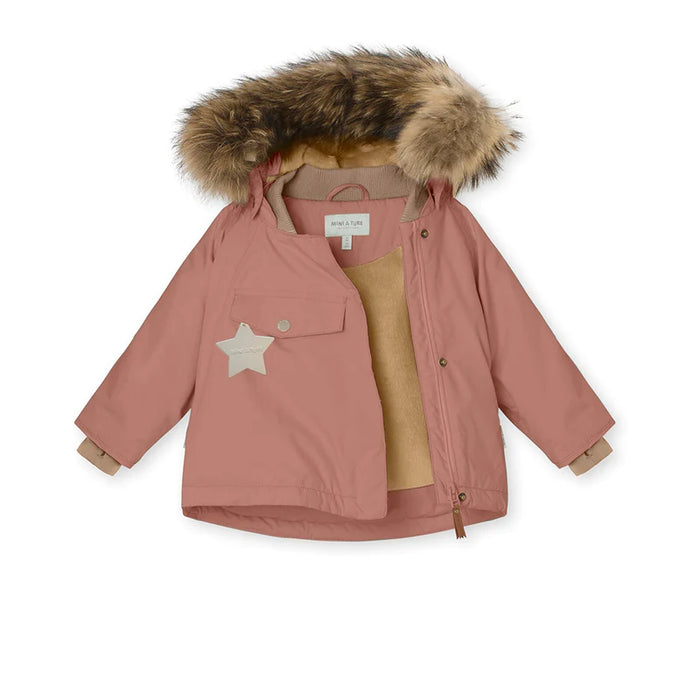 WANG FLEECE LINED WINTER JACKET FUR. GRS-Wood Rose