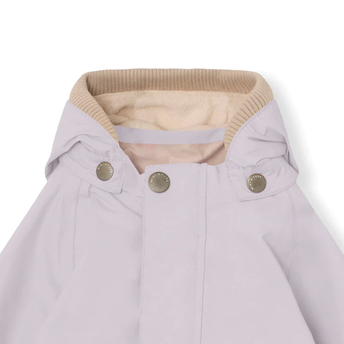 MATWALLY FLEECE LINED SPRING JACKET-Purple raindrops