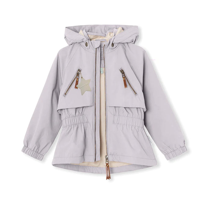 MATALGEA FLEECE LINED SPRING JACKET-Purple raindrops