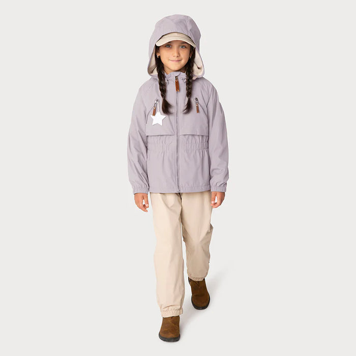 MATALGEA FLEECE LINED SPRING JACKET-Purple raindrops