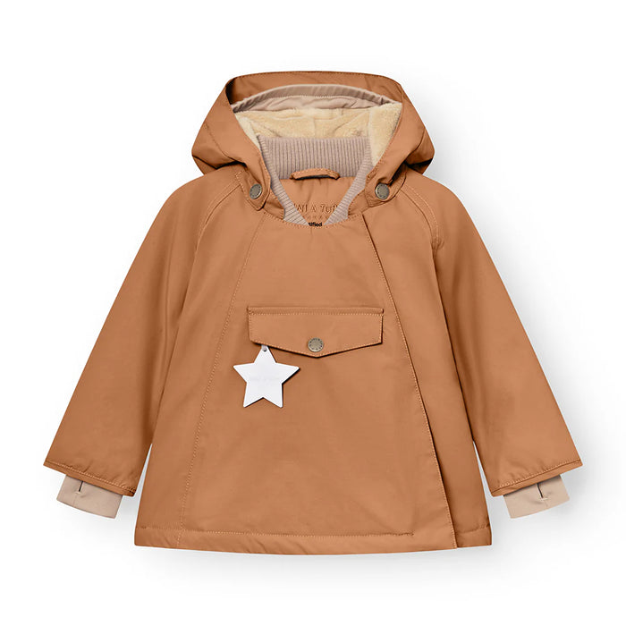 MATWANG fleece lined winter jacket. GRS-Peach Brown4Y