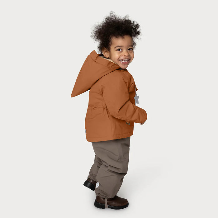 MATWANG fleece lined winter jacket. GRS-Peach Brown4Y