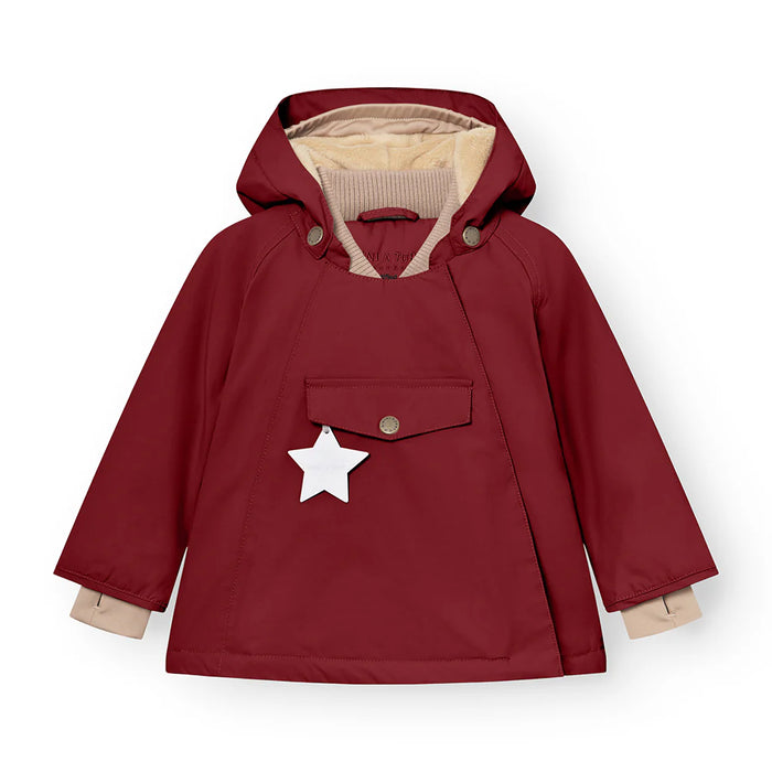 MATWANG fleece lined winter jacket. GRS-Red merlot 3Y