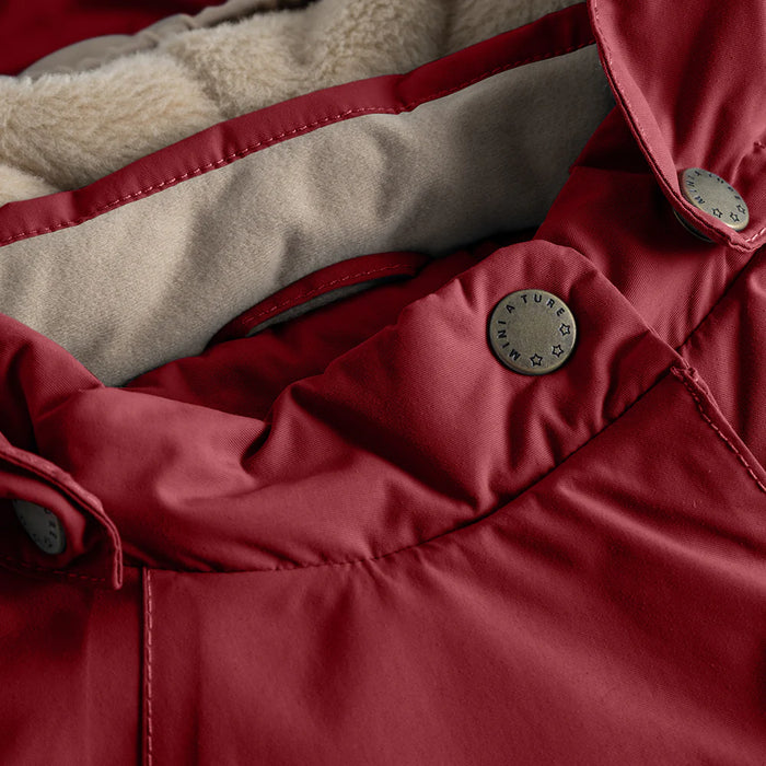 MATWANG fleece lined winter jacket. GRS-Red merlot3Y