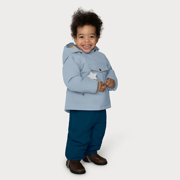 MATWANG fleece lined winter jacket. GRS-Citadel blue 6Y