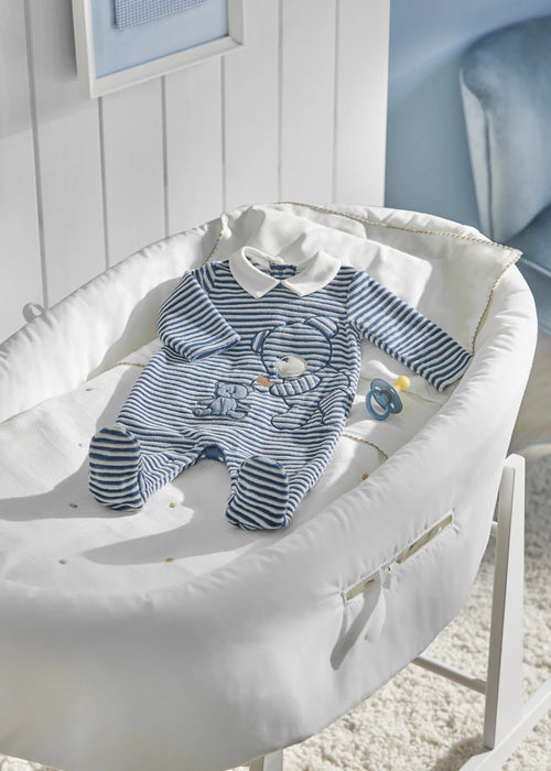 Newborn velour sleepsuit Better Cotton