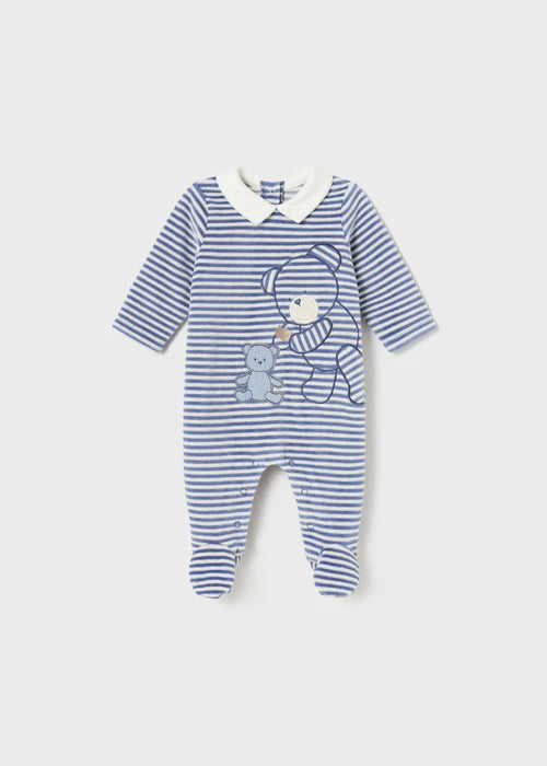 Newborn velour sleepsuit Better Cotton