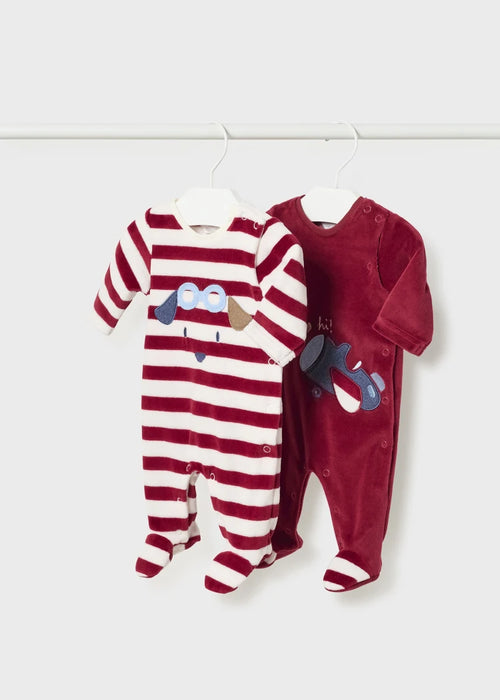 Newborn 2 velour sleepsuits set Better Cotton