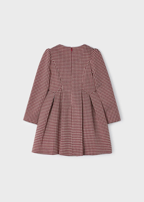 Girl check jacquard dress