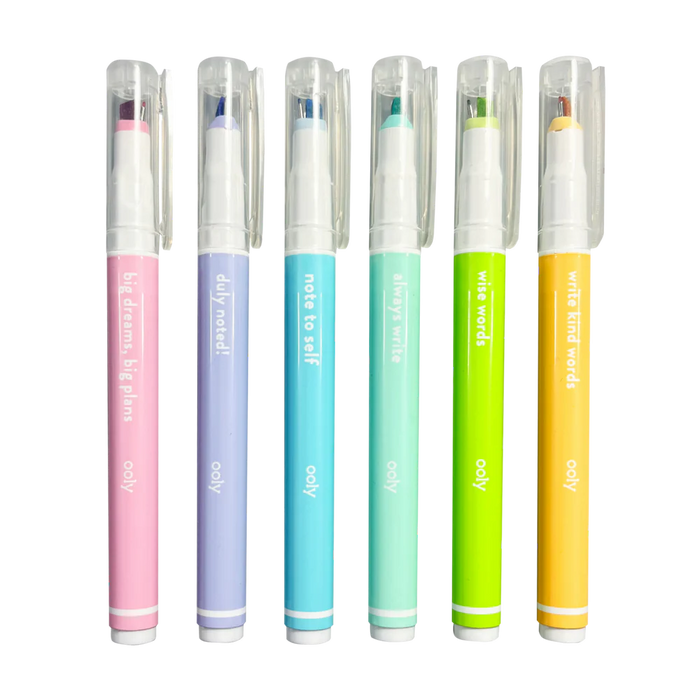 Noted! 2-in-1 Micro Fine Tip Pen and Highlighters - Set of 6