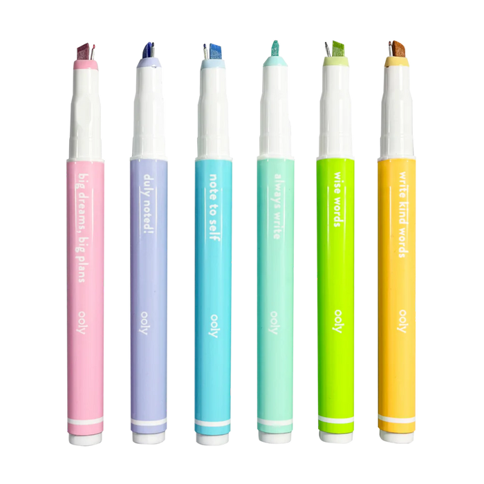 Noted! 2-in-1 Micro Fine Tip Pen and Highlighters - Set of 6