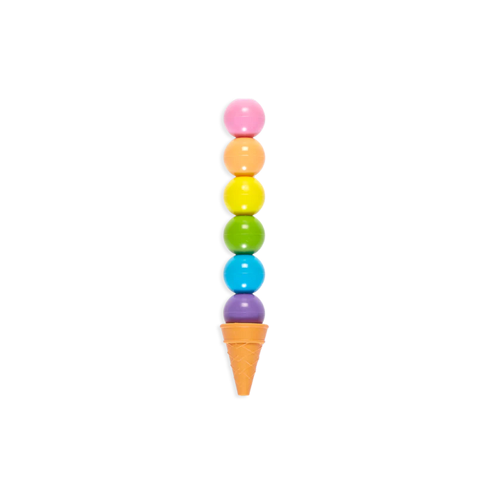 rainbow scoops vanilla scented stacking erasable crayons