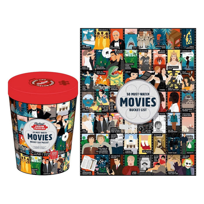 50 Must-Watch Movies Bucket List 1000 Piece Puzzle