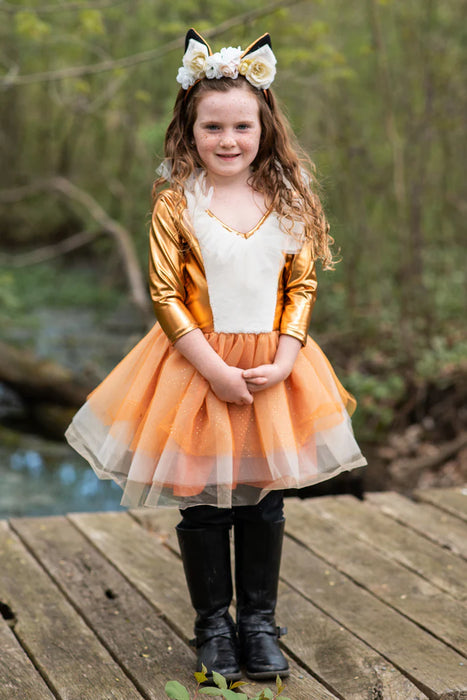 Woodland Fox Dress with Headpiece 5-6Y