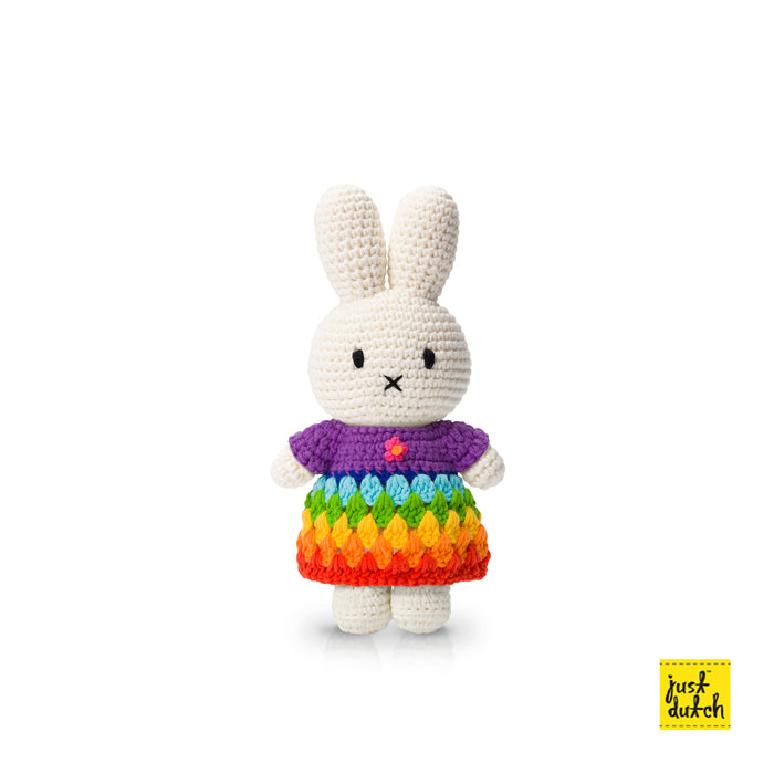 miffy handmade and her bright rainbow dress