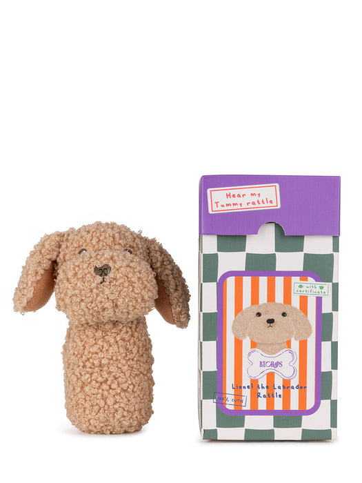 Plush BT CHAPS LIONEL the LABRADOR rattle in giftbox ECO 5"