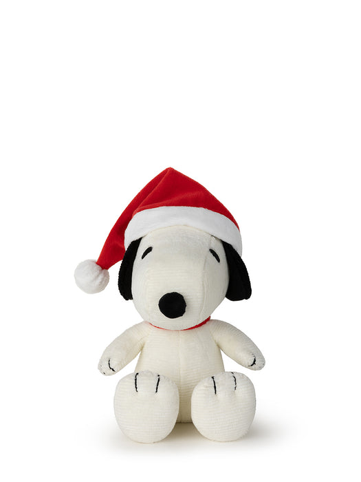 Plush PEANUTS Snoopy Sitting with Christmas Hat 7"