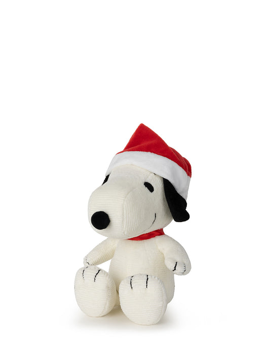 Plush PEANUTS Snoopy Sitting with Christmas Hat 7"