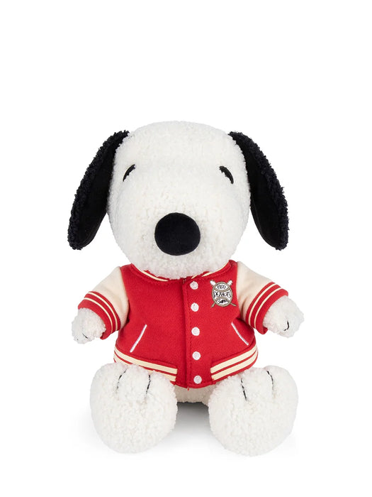 Snoopy Sitting with Varsity Jacket | Cream