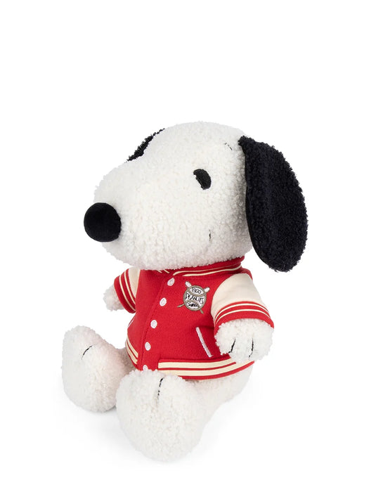 Snoopy Sitting with Varsity Jacket | Cream