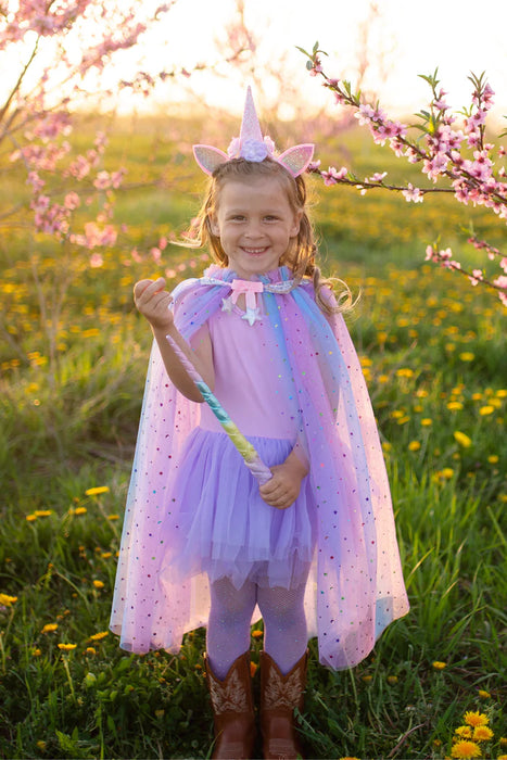 Rainbow Unicorn Cape & Headband 4-6Y