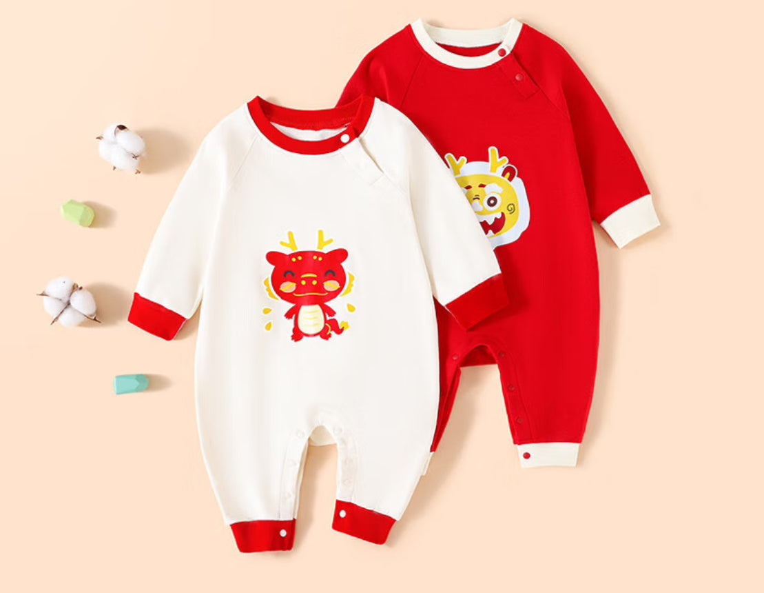 Year of the Dragon Pajamas Red 100cm