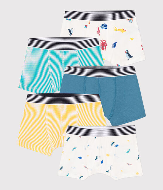 BOYS' COTTON BOXER SHORTS - 5-PACK