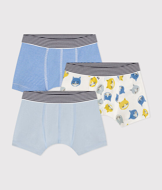 CHILDREN'S COTTON CAT BOXERS - 3-PACK