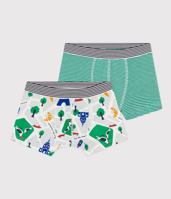 CHILDREN'S COTTON PARIS BOXERS - 2-PACK