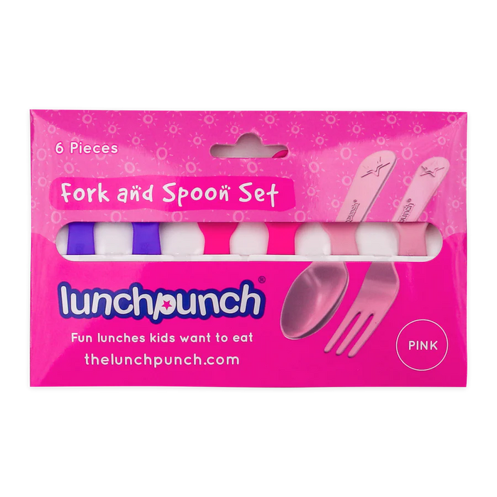 FORK AND SPOON SET - PINK