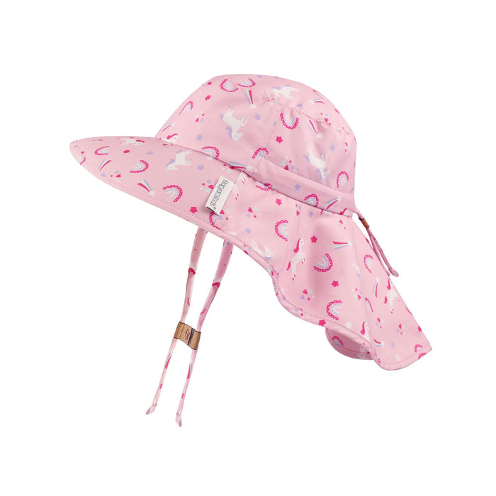 Sun Hat with Neck Cape - Unicorn