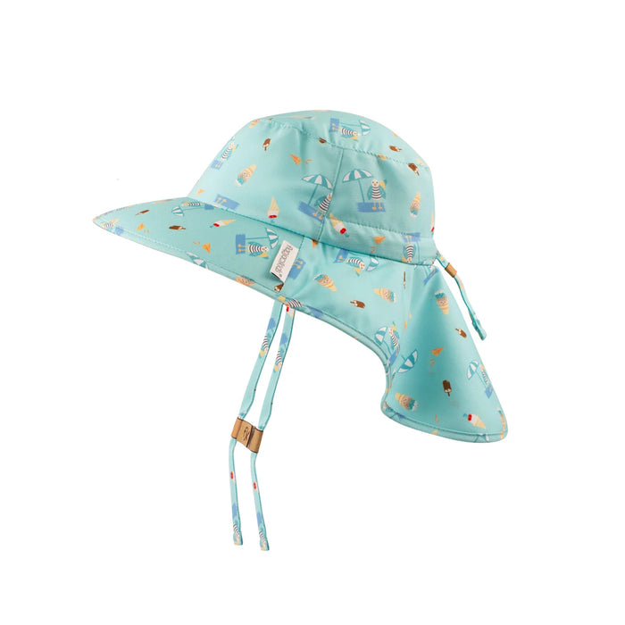 Sun Hat with Neck Cape - Seaside