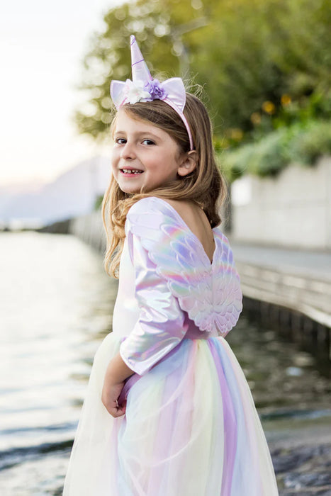 Alicorn Dress with Wings & Headband 3-4Y