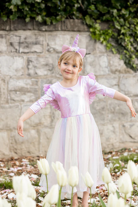 Alicorn Dress with Wings & Headband 3-4Y