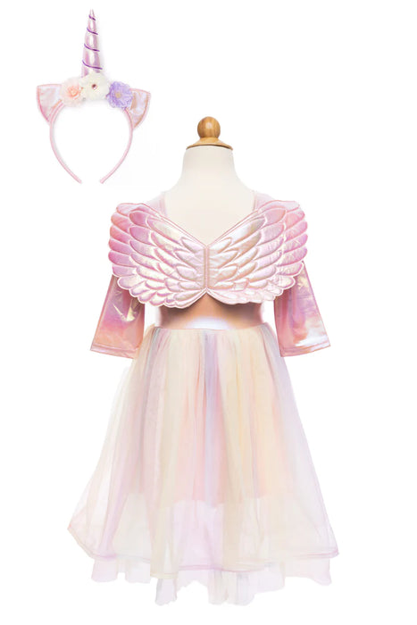 Alicorn Dress with Wings & Headband 5-6Y