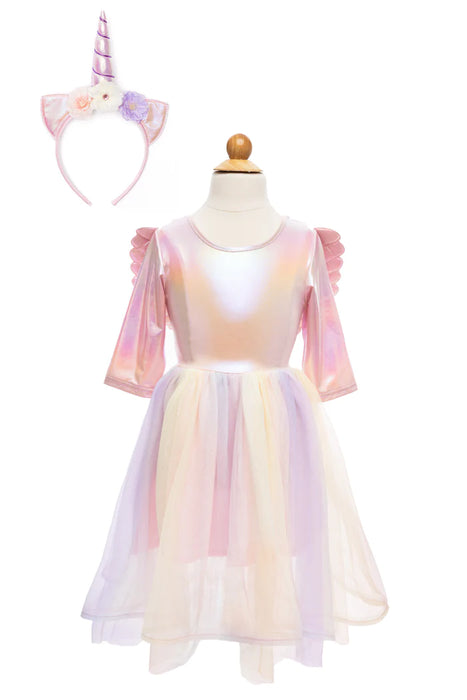 Alicorn Dress with Wings & Headband 3-4Y