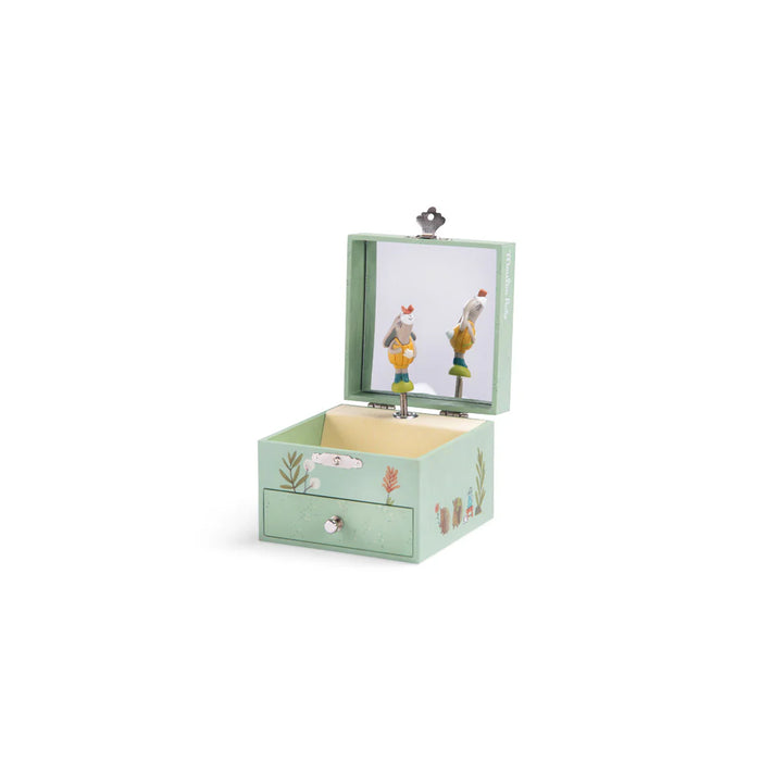 Moulin Roty musical jewellery box trois petits lapins