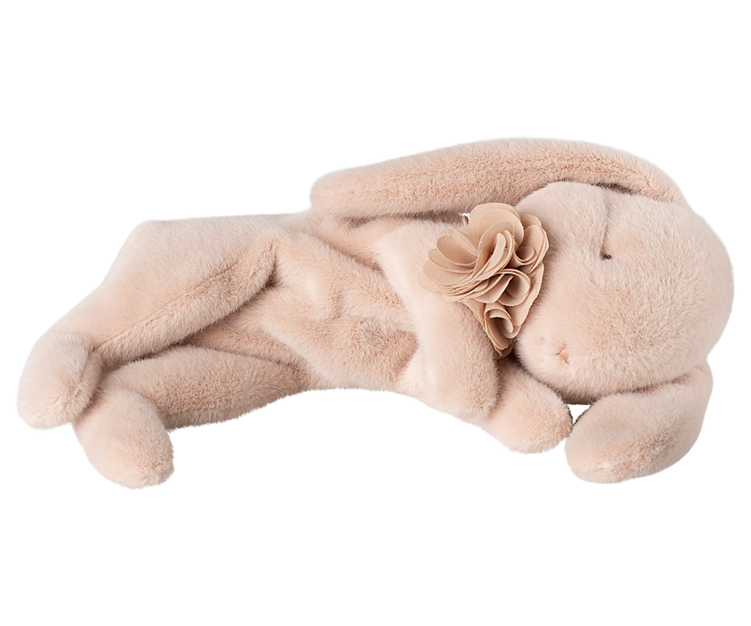 Sleeping bunny plush, Small - Powder