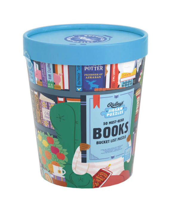 50 Must-Read Books Bucket List 1000 Piece Puzzle