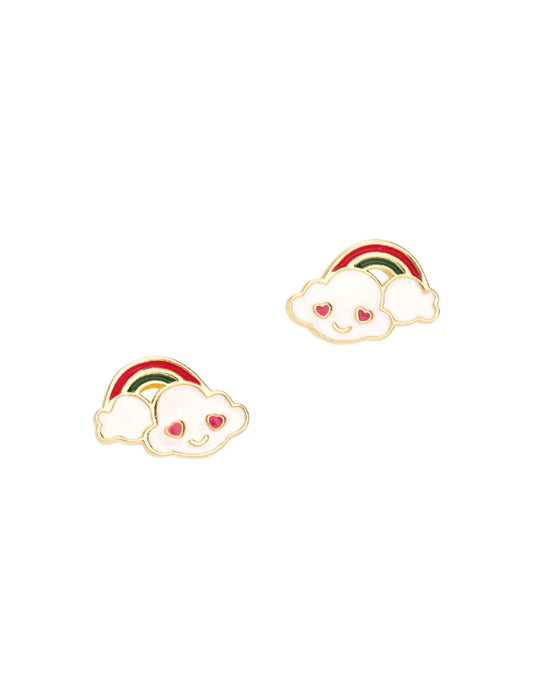 ENAMEL STUD EARRINGS - RAINBOW