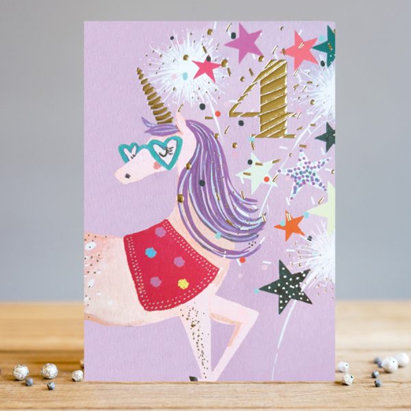 Greeting Card-Kids Tiny Sparkles – 4 – Unicorn