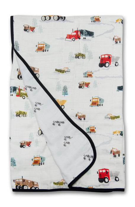 Muslin Quilt- Happy Trucks