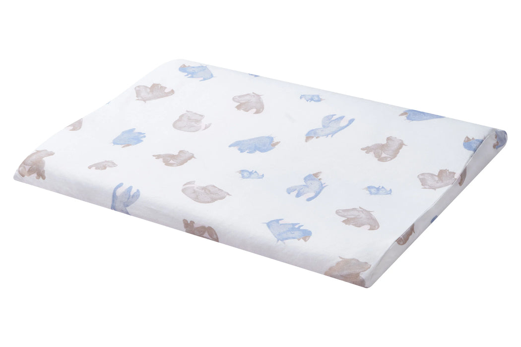 Toddler Pillow and Pillowcase (Bamboo Jersey, Medium) - Rhino Hippo