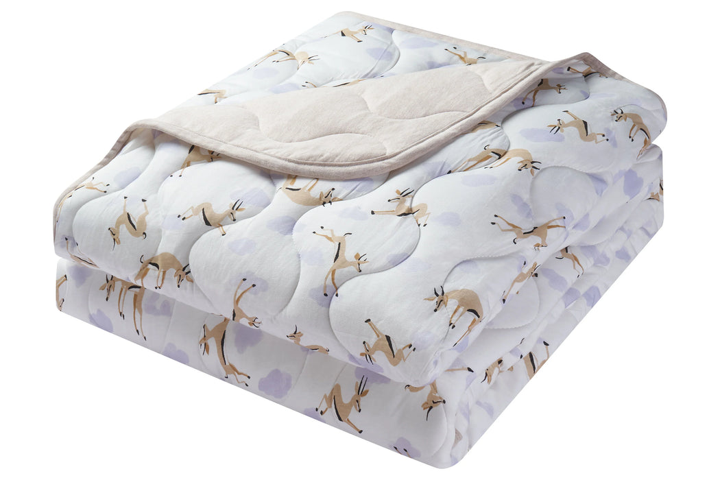 Large Quilted Winter Blanket 3.2 TOG (Bamboo Jersey) - Gazelle Sky